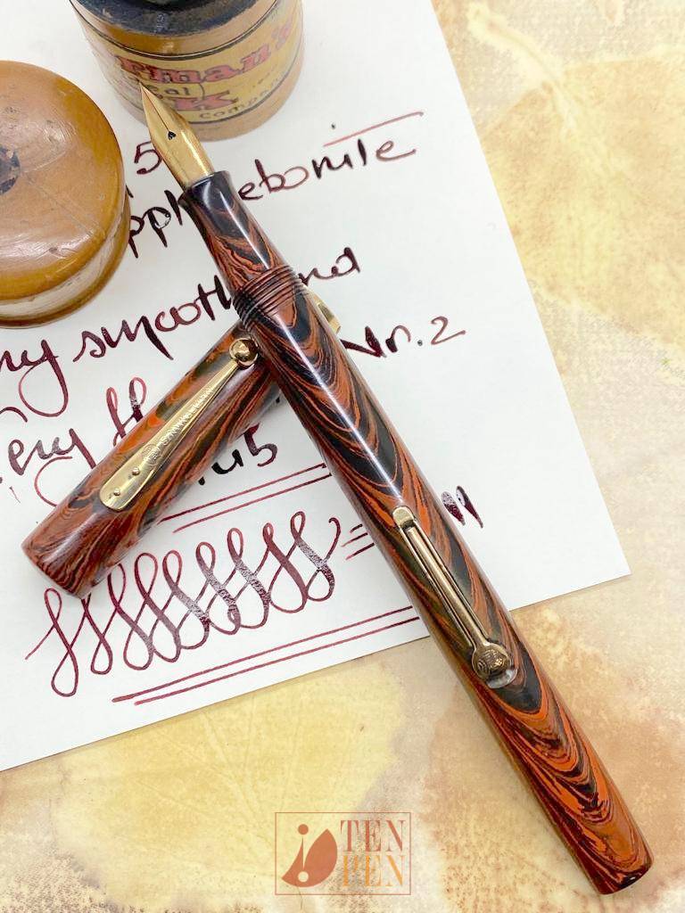 WATERMAN 52 RED RIPPLE EBONITE | Tenpen - By Letizia Iacopini